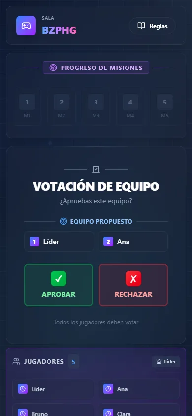 Misión en vista móvil